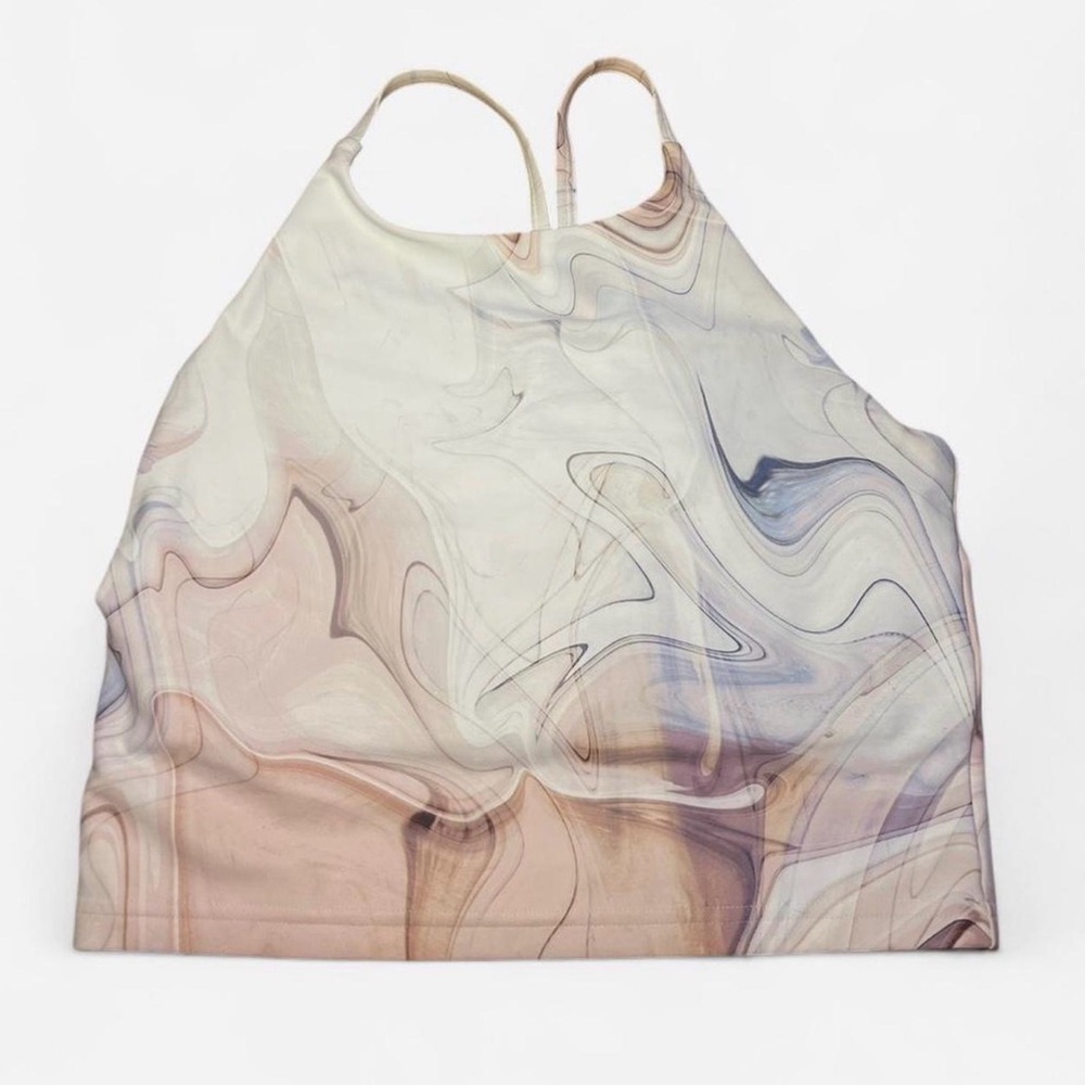 Marble Print Racerback Workout Top